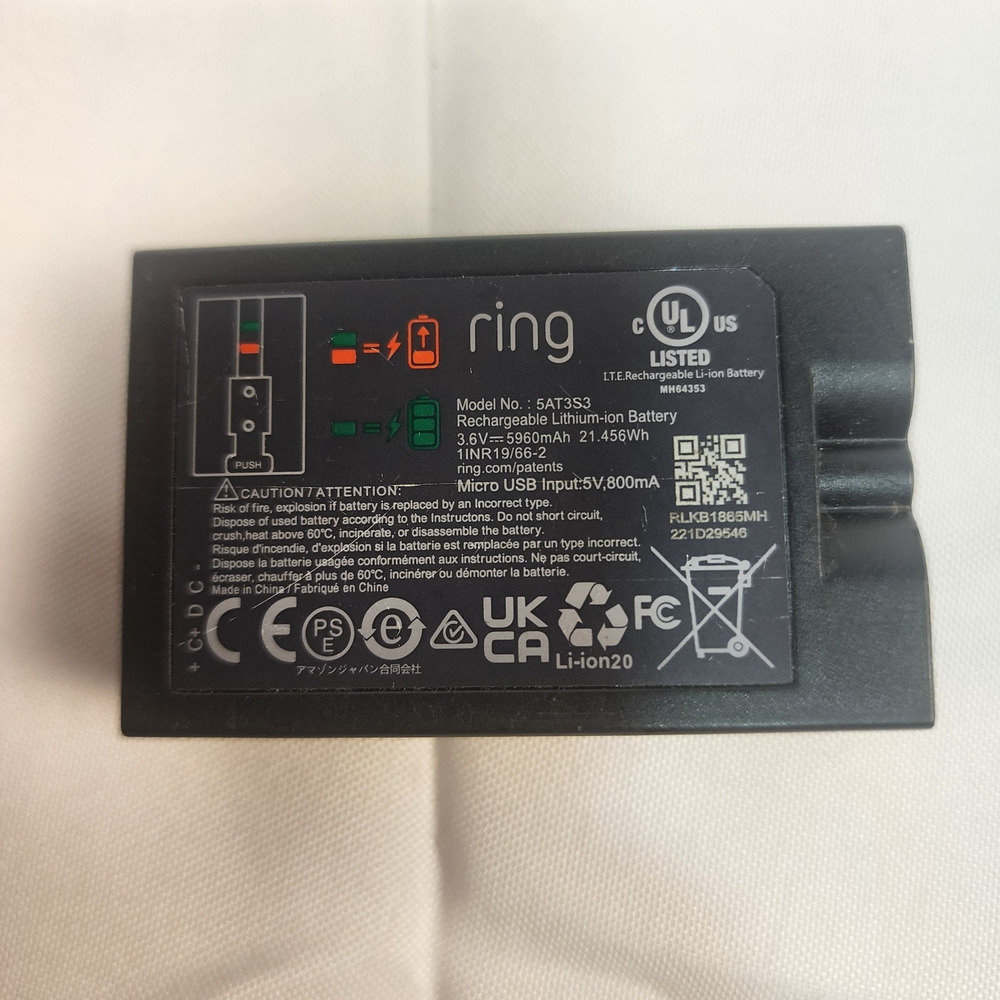 Ring Rechargeable Battery Pack 5AT3S3 3.6V 5960mAh Li-ion OEM